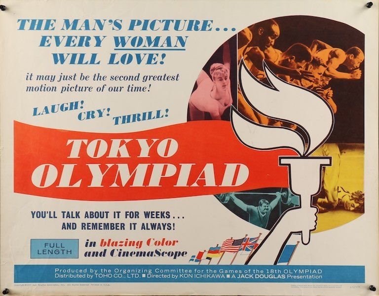 A Promotional poster for  Kon Ichikawa's film about the Tokyo Olympics. Image: Collectors.com