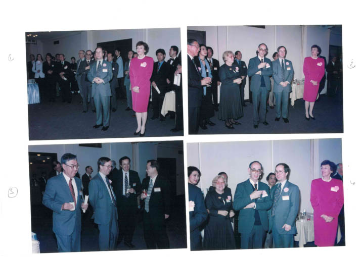 Tokyo launch at International House, Roppongi. Top right is: Professor Terukazu Akiyama; Naoko Matsumoto; Larissa Haskell; Professor Francis Haskell, Oxford University; Ian Jacobs; Mrs Joan Mondale, wife of Walter Mondale, US amabssador to Japan. Photos: Ian Jacobs